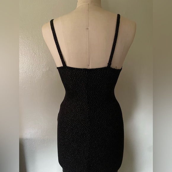 PEEP STRETCH MINI BLACK DRESS - Picture 10 of 14